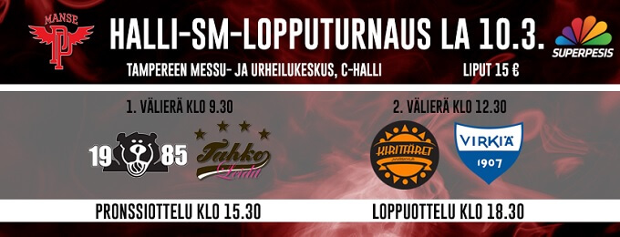 Naisten Halli-SM-mitaleista pelataan Tampereella lauantaina