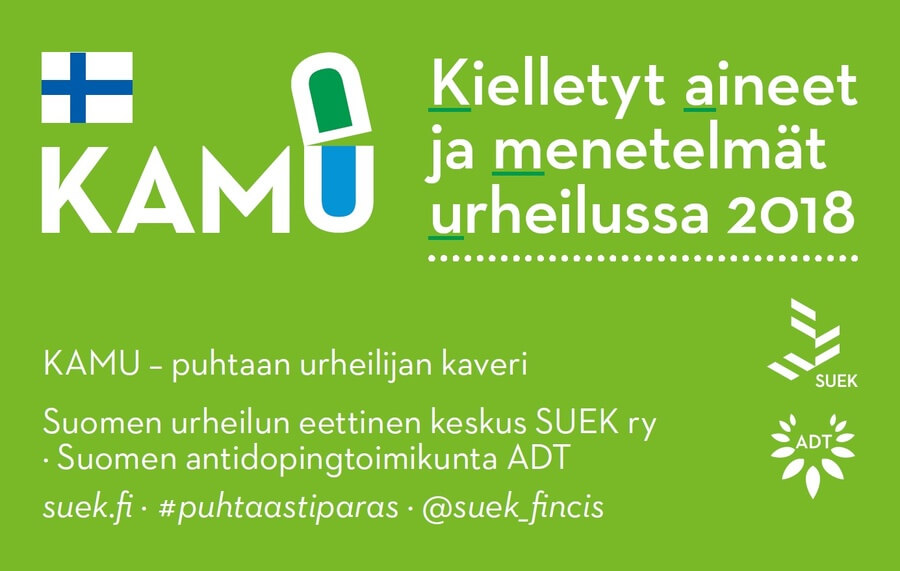 SUEK julkaisi Kielletyt Aineet ja Menetelmät Urheilussa vuodelle 2018