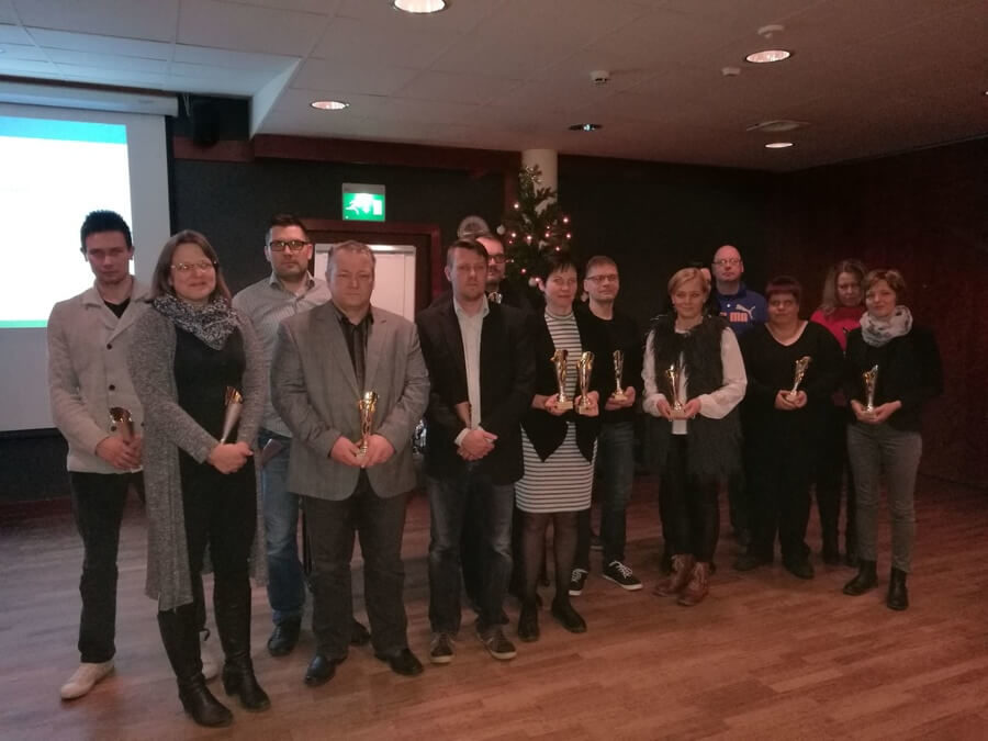 Komea rivi seurojen palkittuja Etelä-Pohjanmaan palkintogaalassa