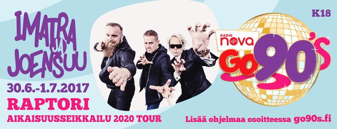 Oi beibi, nyt taisin keksiä! – Raptori Go90´s-festivaaleilla Imatran Itä-Lännessä