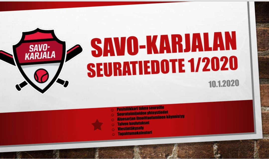 Savo-Karjalan seuratiedote 1/2020