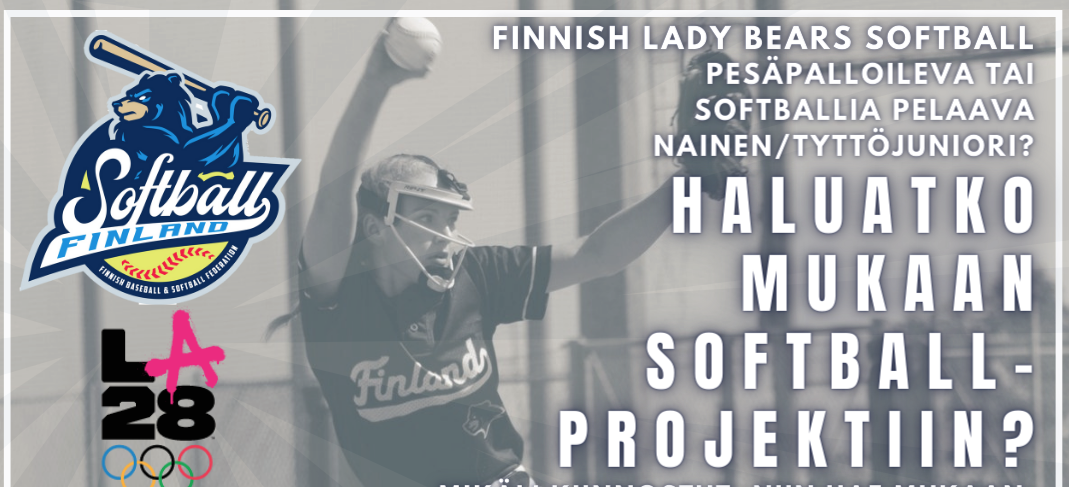 Pesäpalloileva tai softballia pelaava nainen/tyttöjuniori? Haluatko mukaan softball-projektiin?