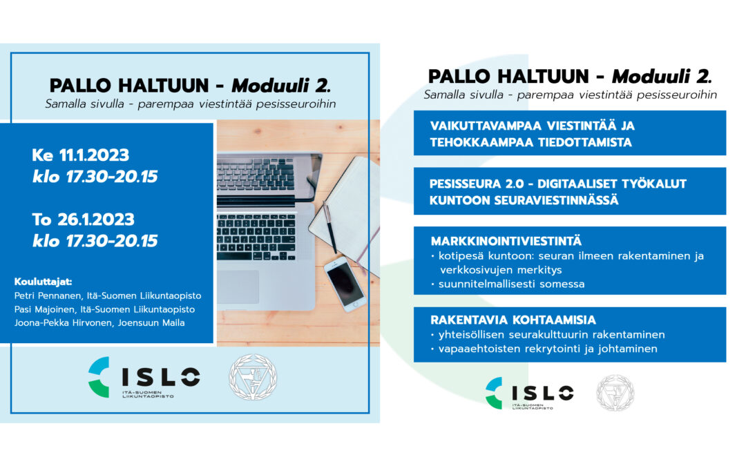 Pallo haltuun pesiksen seuratyössä – koulutus jatkuu tammikuussa