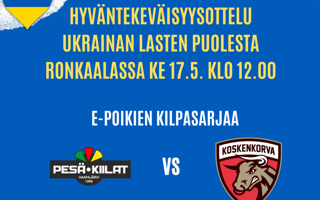 Pesisjunnut ja koululaiset tekevät hyväntekeväisyyttä TV-ottelussa!